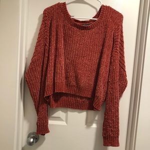 Velvety soft coral sweater
